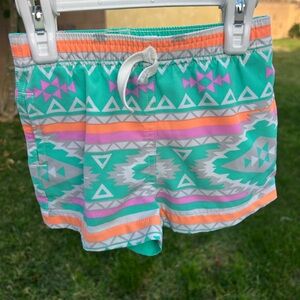 Chubbies Kids Teal and Pink Patterned Shorts